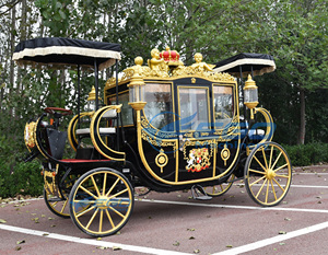 Nuevo Anuncio: Elegante Carruaje Eléctrico Negro Royal Horse con Capacidad para 4-6 Personas, 4 Ruedas, Color Personalizado, sin Caballos, en Venta - Product Image 5