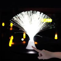 Lampe de chevet LED tactile à neuf couleurs en fibre optique, effet ciel étoilé, en plastique, IP44, rechargeable, à intensité variable, CRI, fournie par HB Factory