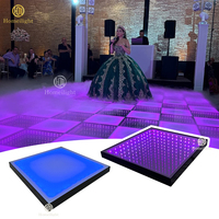Homei 16*16ft Tanzfläche LED-Panel Top 3D LED-Spiegel-Tanzfläche für Party Hochzeit Disco Show