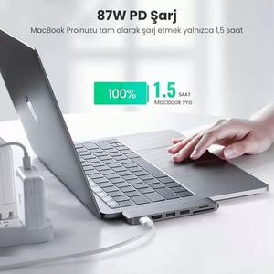 Ugreen USB C HUB <span class=keywords><strong>Adapter</strong></span> cho Macbook với 4k-hdmi <span class=keywords><strong>Thunderbolt</strong></span> 3 100W giao hàng điện SD TF Đầu Đọc Thẻ và 2 cổng 3.0 USB - Product Image 4