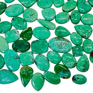 Turquoise Verte Naturelle Cabochon Pierre Précieuse en Vrac Polie Toutes Formes Certifiée Livraison Rapide Fabrication de Bijoux Gratuite - Product Image 1