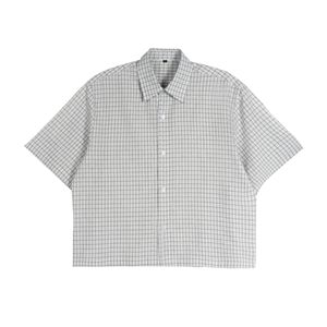 Summer Unisex Men's Short Sleeve Plaid <strong>Shirt</strong> Vintage Style Comfortable Lightweight Breathable Relaxed Fit 100% Cotton <strong>Shirts</strong> - Product Image 1