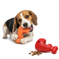 Jouet à mâcher pour chien en caoutchouc souple non toxique, en forme de jambe de poulet, pour l'hygiène buccale et la santé dentaire, jouet molaire pour animaux énergiques, soulagement de l'anxiété