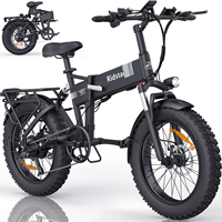 Vélo électrique pliable à pneus larges de 20 pouces, 48v15AH, moteur à moyeu haute vitesse, vélo électrique multifonction pour la ville, les loisirs et les déplacements
