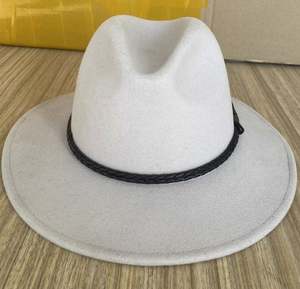 A112003 Chapeaux hauts en feutre jazz à large bord, personnalisables avec logo, style décontracté, unisexe, pour hommes et femmes, 100% laine australienne - Product Image 4