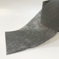 Kain Filter Serat Karbon Aktif Non-woven Hitam Kandungan Karbon 30-60% 30-50g/m2 Bahan Poliester Masker Filter Udara Anti Debu