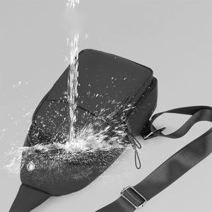 Men's Custom Logo <b>Waterproof</b> Crossbody Fanny Pack Waist Pouch Zipper Closure Travel Chest Bag for Sports - Product Image 6