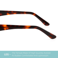 Monture optique SENTA œil-de-chat tendance en acétate fait main de haute qualité, couleur écaille, en gros et en stock