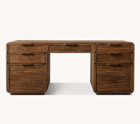 Meubles de bureau à domicile de luxe personnalisés Bureau de bureau moderne en bois de chêne massif