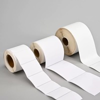 Étiquettes d'expédition thermiques blanches vierges de taille personnalisée, étiquettes à code-barres, rouleau de 80*50 mm, 500 étiquettes/rouleau, étiquettes d'emballage personnalisées