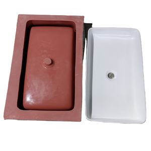 Lavabos de salle de bains modernes Cuvette de <span class=keywords><strong>toilette</strong></span> Lavage à la <span class=keywords><strong>main</strong></span> Bassin en béton Moule Porcelaine Céramique Caoutchouc Comptoir Éviers modernes - Product Image 1