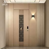 Porte en aluminium moulé de haute qualité, motif personnalisé, pour appartements, villas et projets de construction commerciale modernes à Singapour