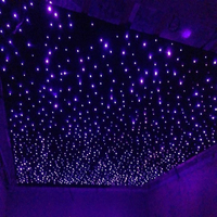 Décoration de plafond ciel étoilé en fibre optique RGBW 16W, lumière en fibre optique scintillante avec contrôle tactile et par application, utilisation en voiture ou à domicile