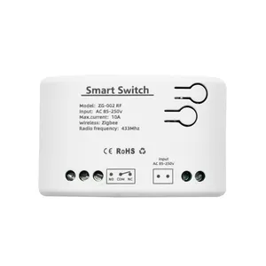 Tuya Zigbee 1CH RF Wi-Fi умный переключатель 110 В 220 В AC 85-250 В пульт дистанционного управления 433 МГц модуль света DIY 10A реле самоблокирующийся