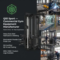 Machine de musculation multifonctionnelle 4 stations avec pile de poids 360 kg, crossover à câbles commercial et lat pulldown OEM