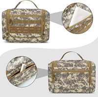 Trousse de Toilette de Voyage pour Hommes, Suspendable, à Ouverture Large, avec Crochet, Compartiments Secs et Humides, pour Soins de Rasage et Essentiels de Voyage, Sac de Douche
