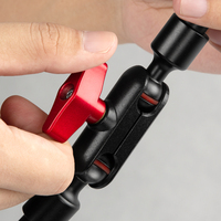 Support de fixation robuste avec trous de vis 1/4 et 3/8, pince métallique pour trépied d'appareil photo reflex numérique, support d'éclairage et moniteur