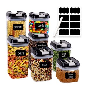 Thương mại Nhà 7 PC rõ ràng BPA free nhựa kín máy rửa chén an toàn tiêm đúc container lưu trữ thực phẩm - Product Image 2