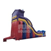 Toboggan gonflable de surf de 20 pieds avec piscine amovible en PVC, usage commercial extérieur