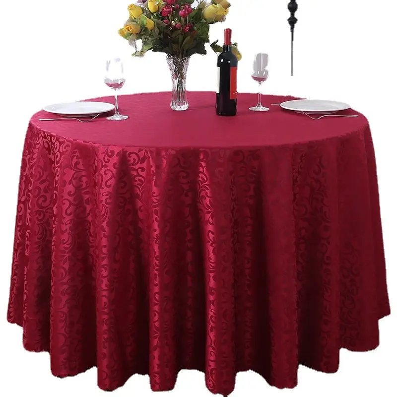 Wholesale Cheaper White Black Ivory Polyester Tablecloth Banquet Party Wedding Table Cloth for Outdoor Picnic
