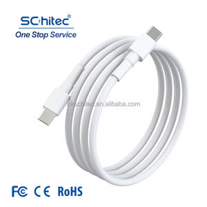 Cable USB C Blanco de 60W y 1m de Schitec, Envío Rápido, Cable TPE de Carga Súper Rápida Tipo C a C UAB para iPhone - Product Image 1