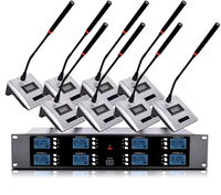 Système de microphones dynamiques sans fil UHF professionnels XTUGA A800 avec micros cravate sans fil 8 canaux en métal pour KTV à domicile et LED