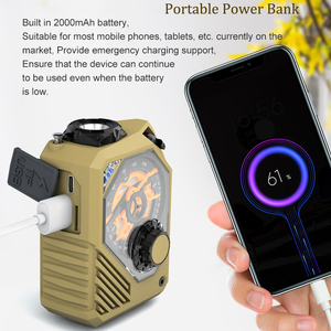 Đa ban nhạc AM/FM/SW đài phát thanh khẩn cấp <span class=keywords><strong>Hand</strong></span> <span class=keywords><strong>Crank</strong></span> điện đèn Pin noaa thời tiết đài phát thanh cảnh báo SOS báo động Dynamo Powered đèn pin - Product Image 6