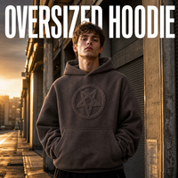 Sweat à capuche unisexe surdimensionné streetwear avec broderie personnalisée, fabrication OEM directe usine, grammage lourd