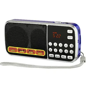 L-088AM Super Bass AM/FM Radio King HIFI Speaker con batteria ricaricabile TF USB AUX Flashlight