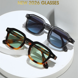 Custom Logo 2026 Trendy Men Women Full Rim Rivets Sun Glasses UV400 TR90 <b>Frames</b> <b>Square</b> <b>Sunglasses</b> - Product Image 4