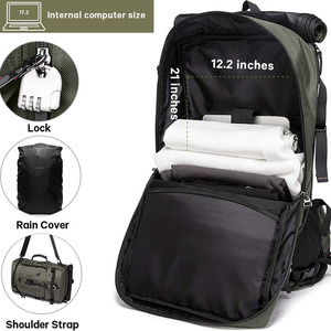 Muestra gratis Leisure Friendly RPET Botellas de plástico de hilo reciclado Smart Male Charging Triathlon Laptop Outdoor Retro Backpack - Product Image 3