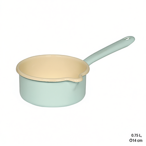 Casserole RIESS 0,75 L 14 cm turquoise avec bec verseur - Product Image 2