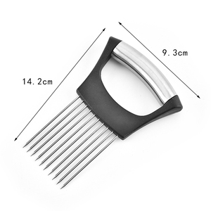 Utensilios de Cocina Inteligentes, Cortador de Cebolla de Acero Inoxidable con Mango Antideslizante y Soporte para Horquilla - Product Image 3