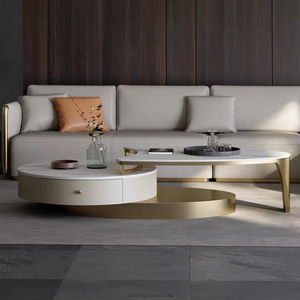 European Designer White Round Side <b>Table</b> Furniture Living Room British <b>Small</b> Marble Central <b>Coffee</b> <b>Table</b> British <b>Coffee</b> <b>Table</b> - Product Image 5
