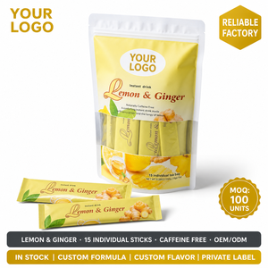 Thé instantané granulé aux herbes aromatisé au miel, de haute qualité, le plus vendu, pour réchauffer l'estomac, au citron et au gingembre, pour enfants - Product Image 2