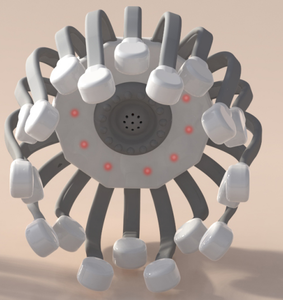 Dispositivo electrónico de masaje calmante montado en la cabeza de pulpo, terapia de luz roja, instrumento de masaje de cabeza de vibración frecuente - Product Image 4