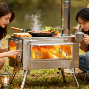 Foyer portable rond en acier inoxydable, foyer extérieur sans fumée pour table de patio - Product Image 3