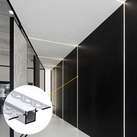 Pour éclairage de Bar au plafond, bandes argentées, noires et blanches, canaux encastrés pour cloisons sèches, plâtre en Aluminium, profil Led