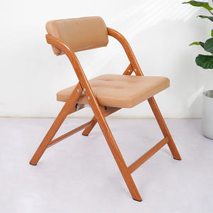 Chaise en cuir rembourrée à usage domestique Design moderne Dossier en métal-Dortoir Ordinateur Étude <span class=keywords><strong>Location</strong></span> <span class=keywords><strong>Appartement</strong></span> Bureau Utilisation Chaise de salle à manger - Product Image 6