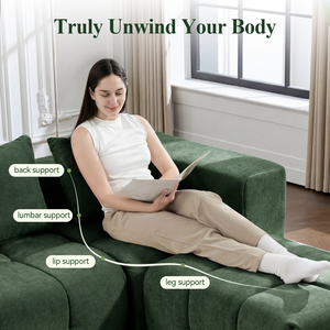 Meroow MS2 UK Stock 282.5cm Modular <b>Sofa</b>, Fast Shipping Tofu Block Deep Seat Sectional Couch - Product Image 6