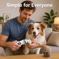 Coupe-griffes sans fil pour animaux de compagnie, rechargeable par USB, sans restriction de cordon d'alimentation, pour animaux ayant des griffes timides et épaisses, soin des griffes sans désordre