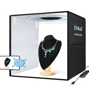 PULUZ 40cm plegable portátil anillo de luz USB <span class=keywords><strong>foto</strong></span> iluminación estudio tienda de tiro caja con 6 X fondos de color de doble cara - Product Image 1
