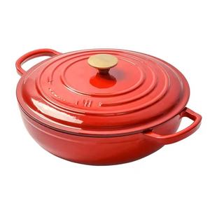 Four hollandais en fonte émaillée de 30cm avec anse en boucle Casserole 5L Casserole lourde Casserole Ustensile de cuisine Marmite émaillée - Product Image 1