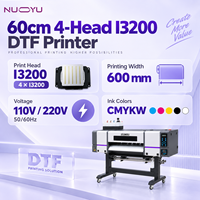 Imprimante DTF 4 têtes I3200 600 mm pour transfert sur tissu A1, machine d'impression de vêtements (T-shirts, sweats à capuche) avec film PET, certifiée CE, pour Hansen Board