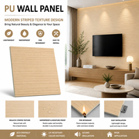 Panneau mural décoratif haut de gamme en PU résistant à l'humidité pour mur de fond de salon, usage domestique et de divertissement