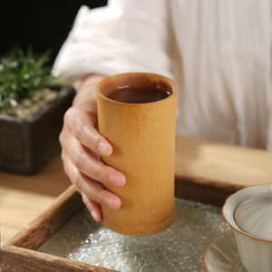 Hand Polished Bamboo <b>Teacups</b> Set Reusable Natural Tableware For Tea Ceremony Gift - Product Image 4