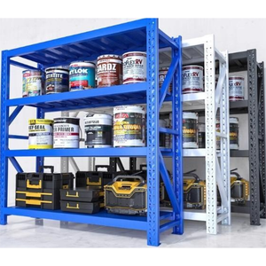 מדפי אחסון כבדים ועמידים מפלדה למחסנים, עם גובה מתכוונן, הגנה מפני קורוזיה והרכבה קלה - Product Image 3