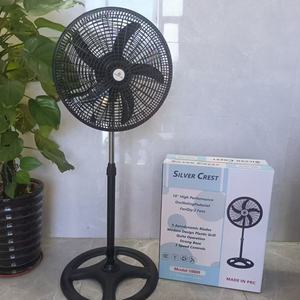 Silver Crest 18-Inch <b>Oscillating</b> Pedestal <b>Fan</b> 5 Blades 7118 AC Motor 3 Speeds Electric Plastic Adjustable Height Class Energy - Product Image 4