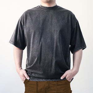 TKAN198 fabricante de alta calidad 100% algodón personalizado camiseta hombres ácido lavado de gran tamaño Vintage lavado Casual Streetwear camiseta - Product Image 2