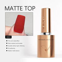 VENALISA 10ml Top Coat et Base Trempé Sans Résidu Sans HEMA ni TPO, Gel UV de Base, Vernis Gel Mat Basique, Gels Primaire